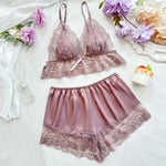 Light Purple Set-2pc Top and Short Lingerie For Women Image