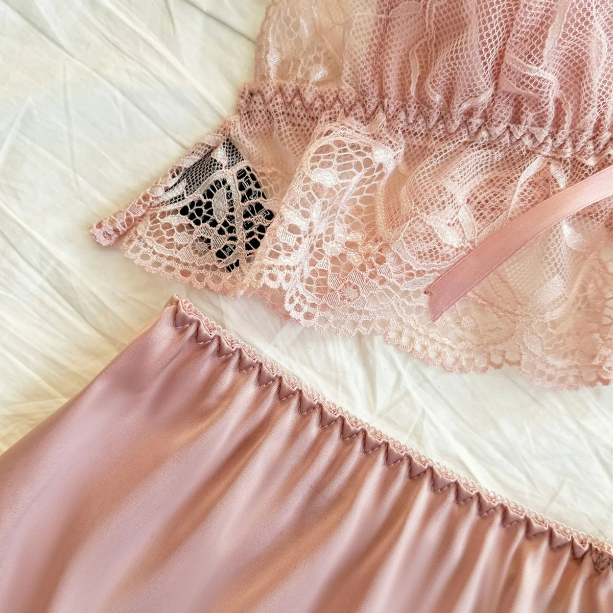 Set-2pc Top and Short Lingerie For Women Image