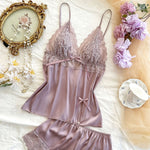 Purple Set-2pc Top and Short Lingerie For Women Image