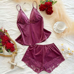 Purple Set-2pc Top and Short Lingerie For Women Image