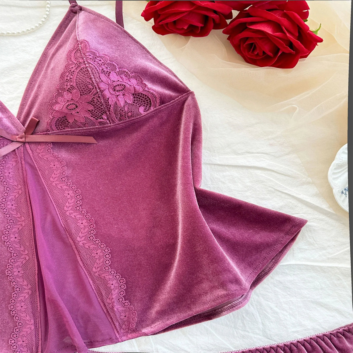 Set-2pc Top and Short Lingerie For Women Image