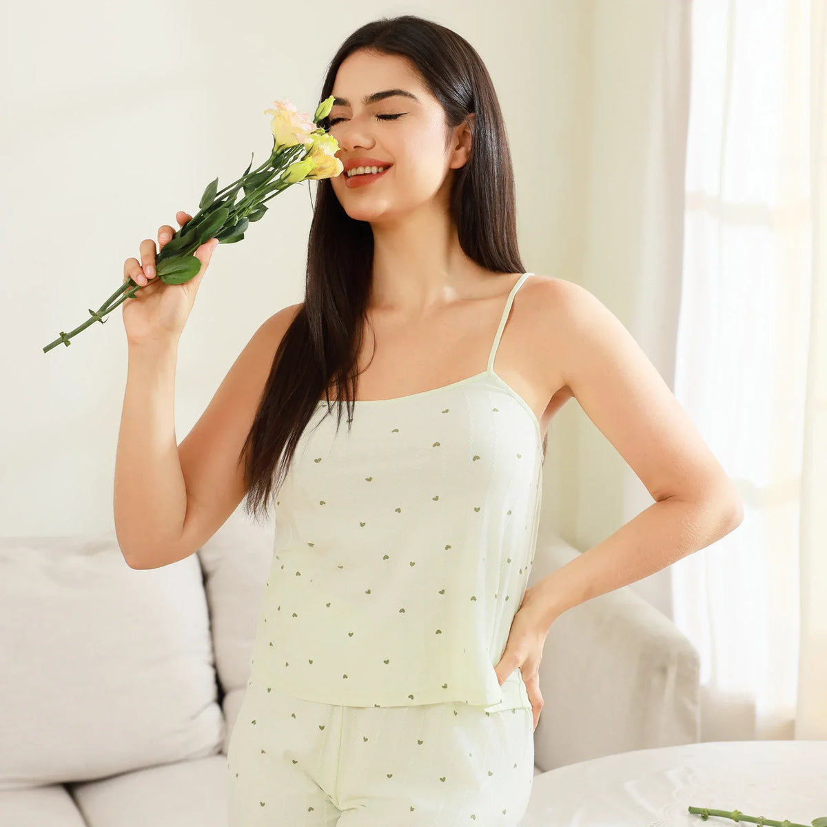 Printed Pajama Set 3Pc for Women Image