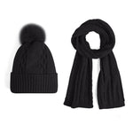 7-12Y Black Set-2Pc (Scarf-Hat) for Boys Image