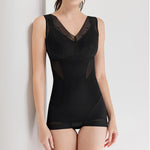 Black Skinny Shapewear Bodysuit for Women Image