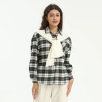 Green Elegant Checked Shirt-2Pc for Women Image