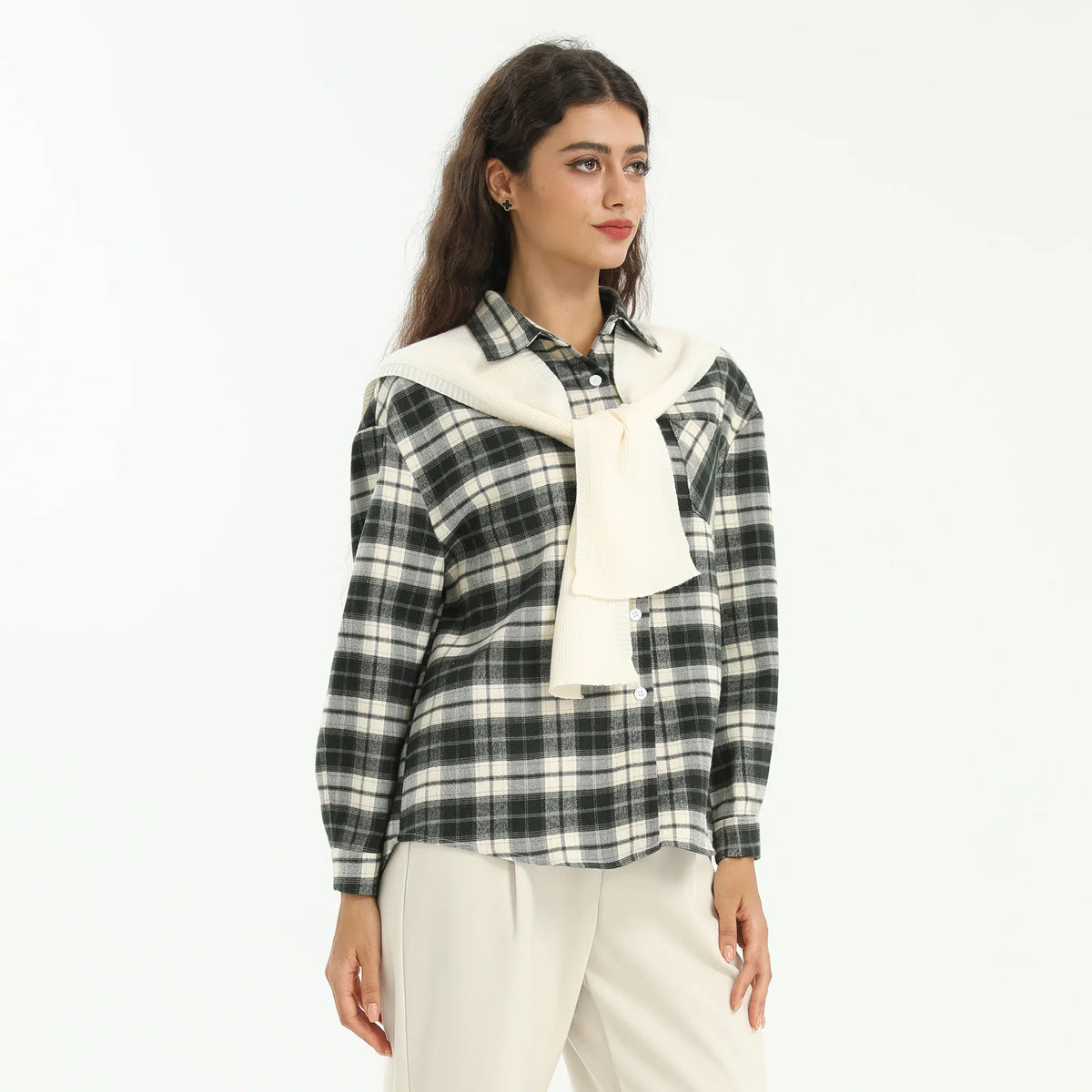 Elegant Checked Shirt-2Pc for Women Image