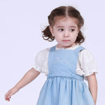 Off White Jacquard Shirt for Baby Girl Image