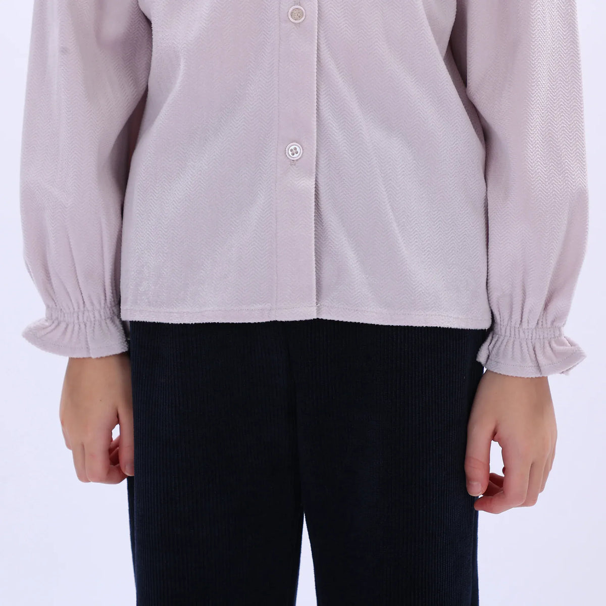 Casual Plain Shirt for Girls Image