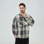 Grey Checked Shirt for Men Image