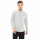 Green White Elegant Classic Shirt for Men Image