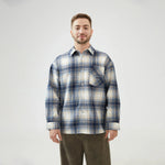 Checked Regular Drop-Shoulder Shirt with Collar for Men Image