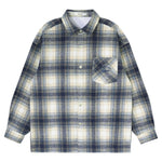 Checked Regular Drop-Shoulder Shirt with Collar for Men Image