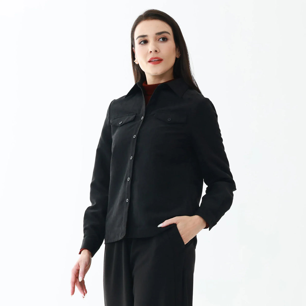 Elegant Jacquard Shirt for Women Image