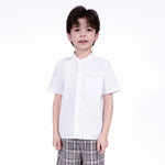 White Plain Shirt for Boys Image