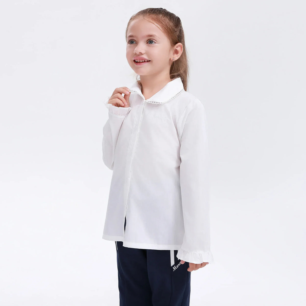 Embroidery Uniform Shirt for Girls Image