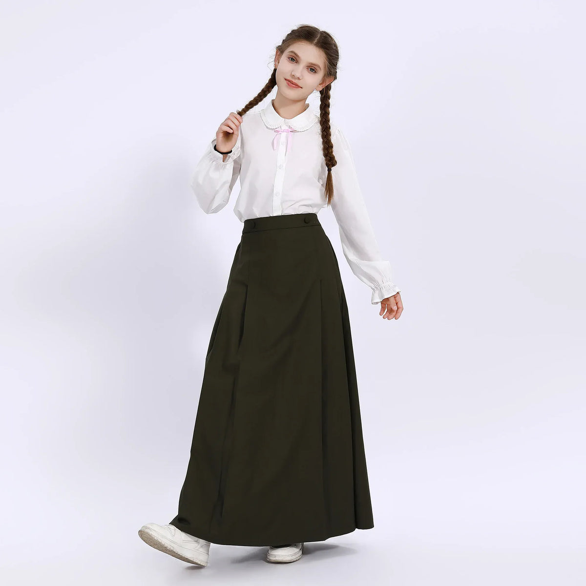 Embroidery Uniform Shirt for Girls Image