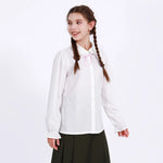 Embroidery Uniform Shirt for Girls Image