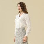 قميص جاكار أنيق للنساء