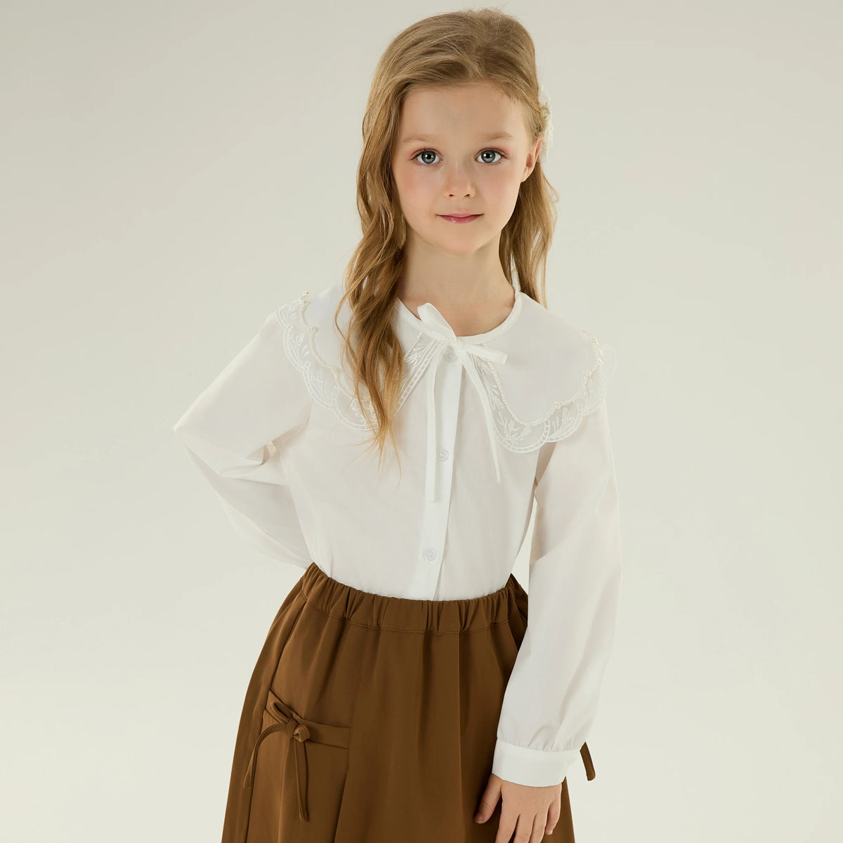 Embroidery Casual Shirt for Girls