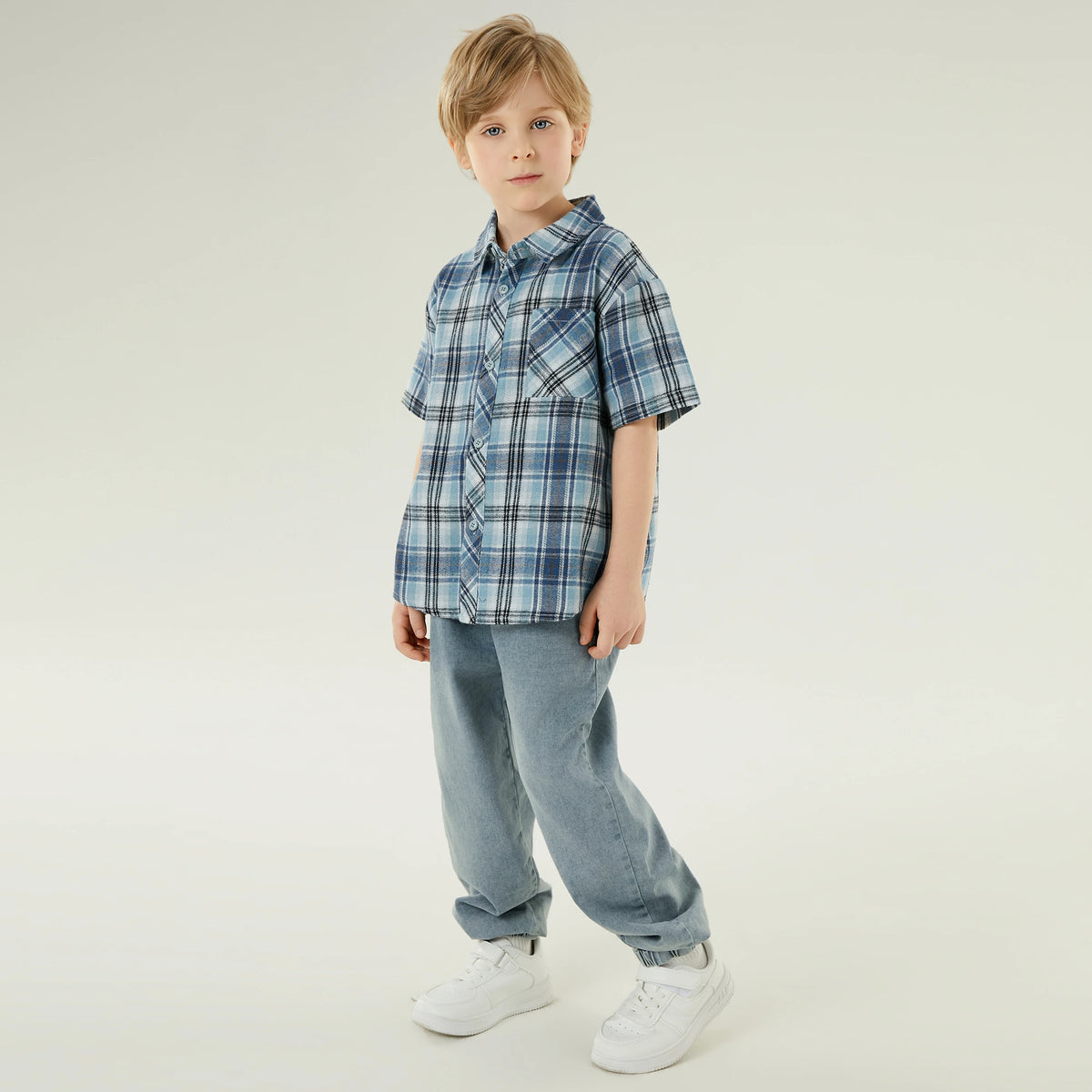 قميص كاجوال كاروهات للأولاد