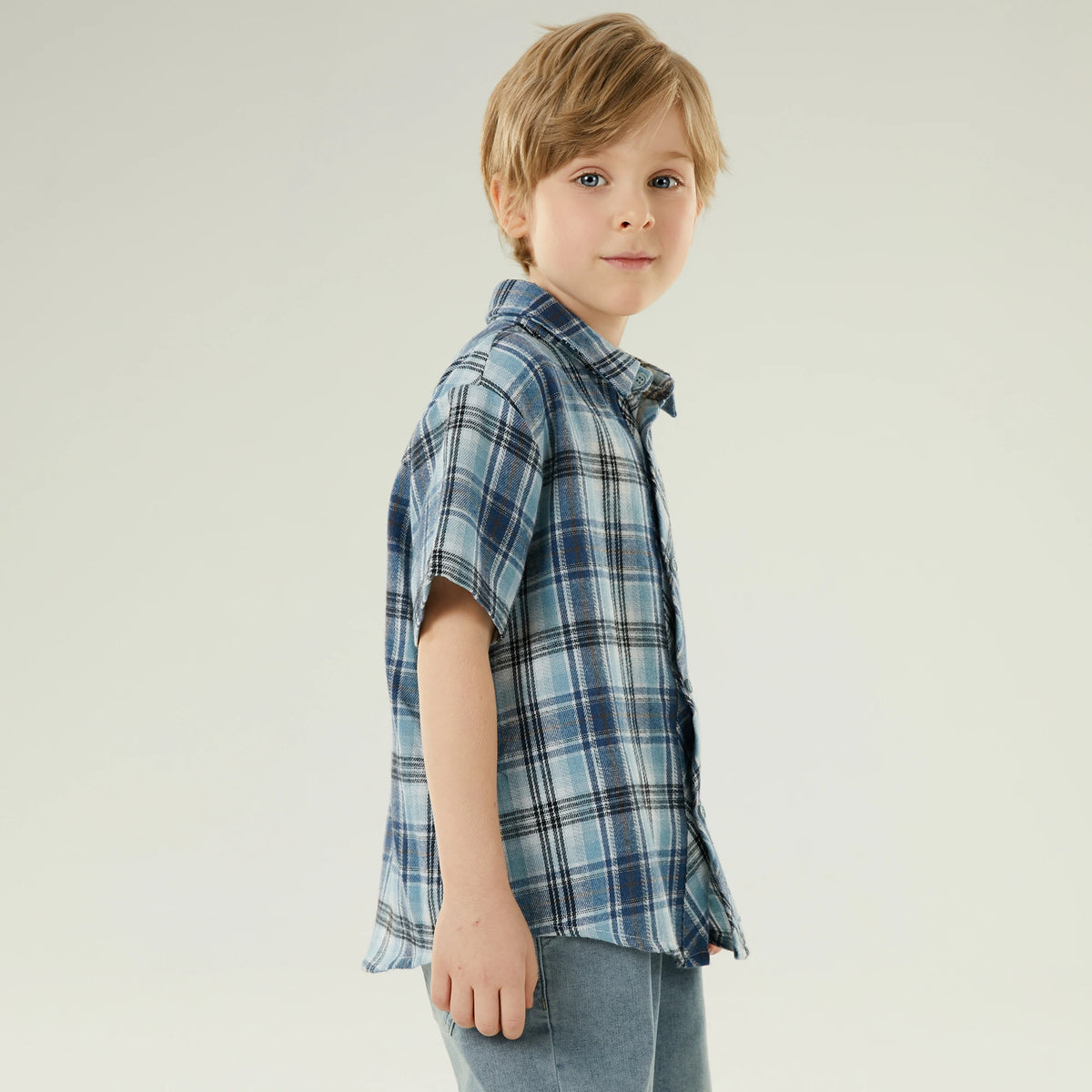 قميص كاجوال كاروهات للأولاد