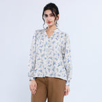 قميص كاجوال مزين بنمط الزهور للنساء