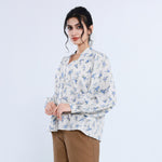 قميص كاجوال مزين بنمط الزهور للنساء