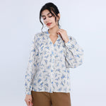قميص كاجوال مزين بنمط الزهور للنساء