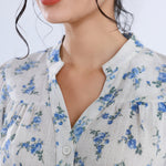 قميص كاجوال مزين بنمط الزهور للنساء