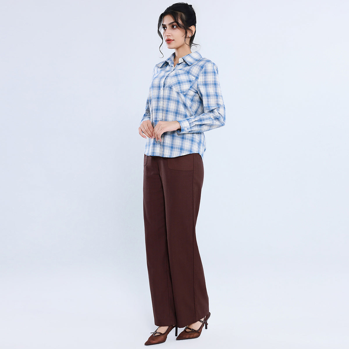 قميص كاروهات كاجوال للنساء