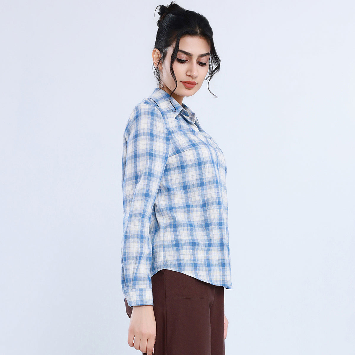 قميص كاروهات كاجوال للنساء