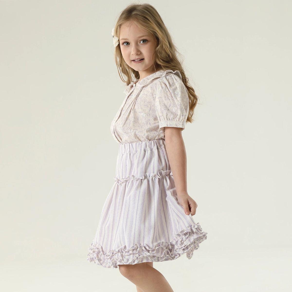 قميص بنمط الزهور للبنات