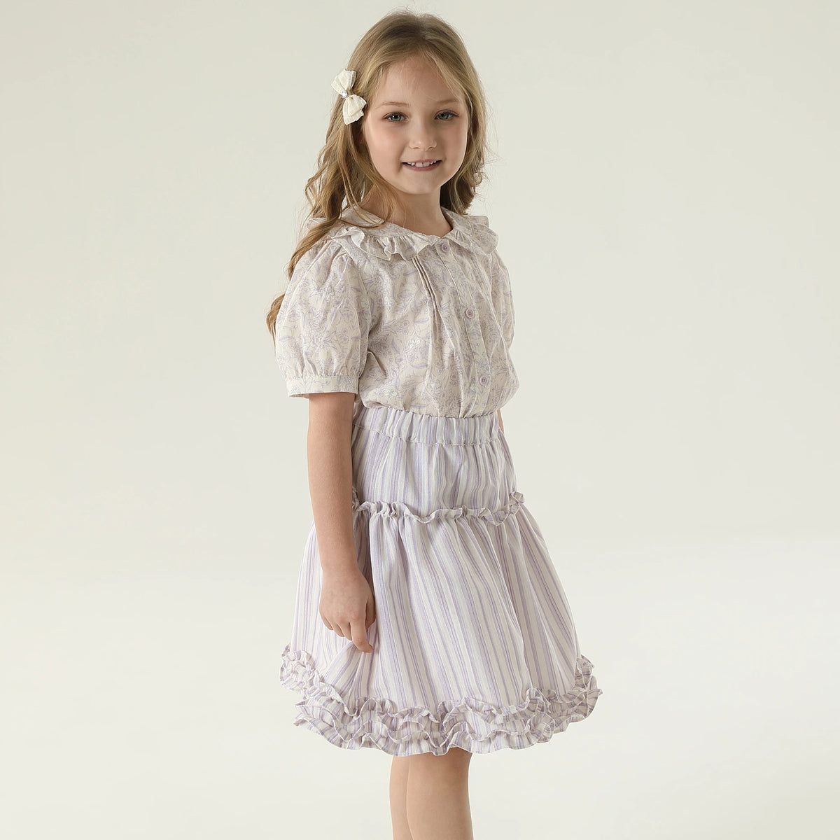 قميص بنمط الزهور للبنات