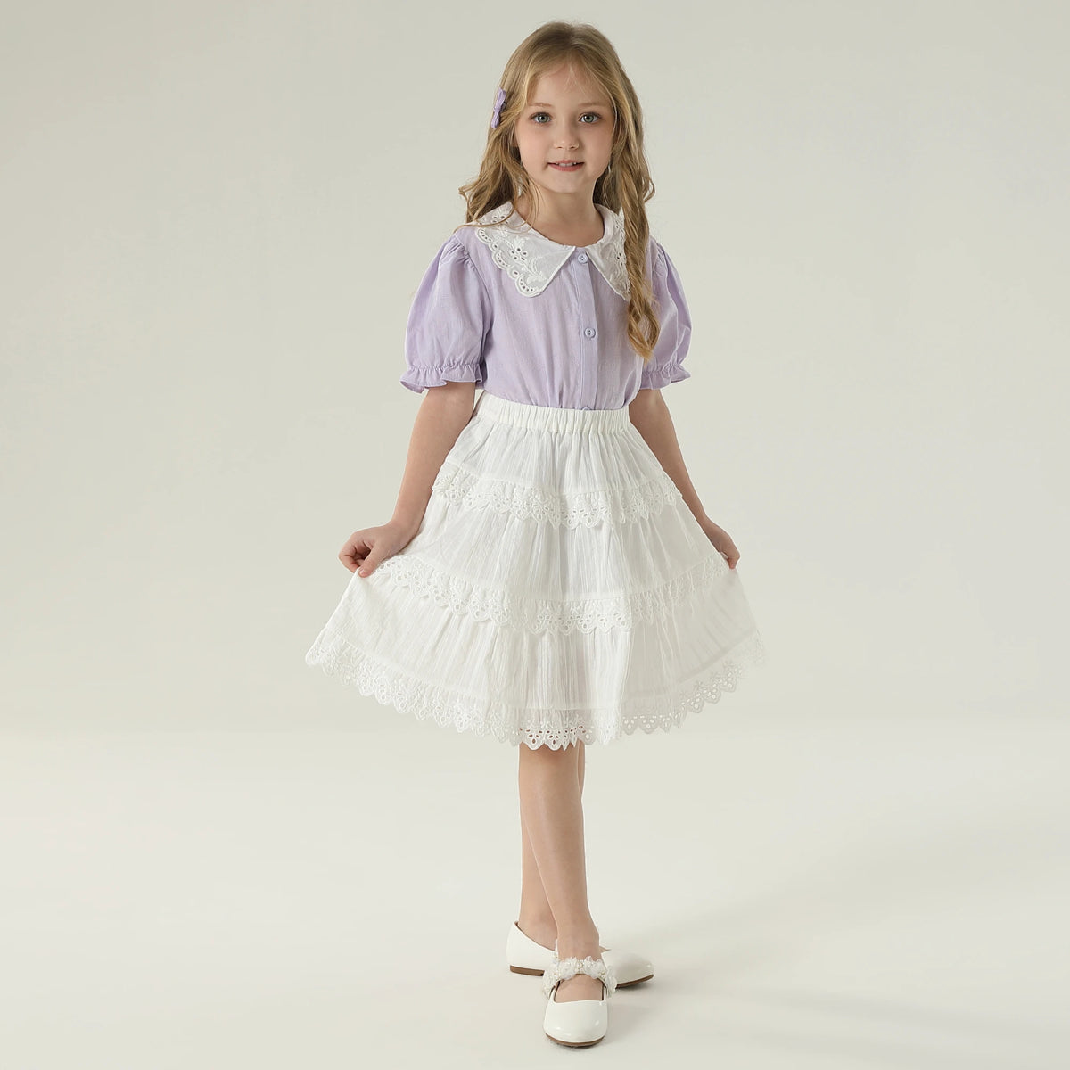 قميص بنمط الزهور للبنات