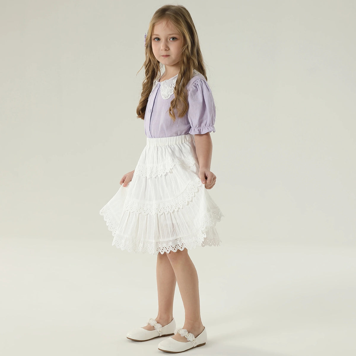 قميص بنمط الزهور للبنات