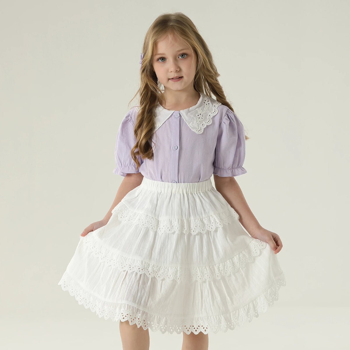 قميص بنمط الزهور للبنات