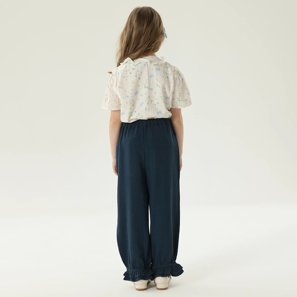 قميص بنمط الزهور للبنات