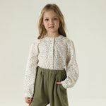 قميص بنمط الزهور للبنات