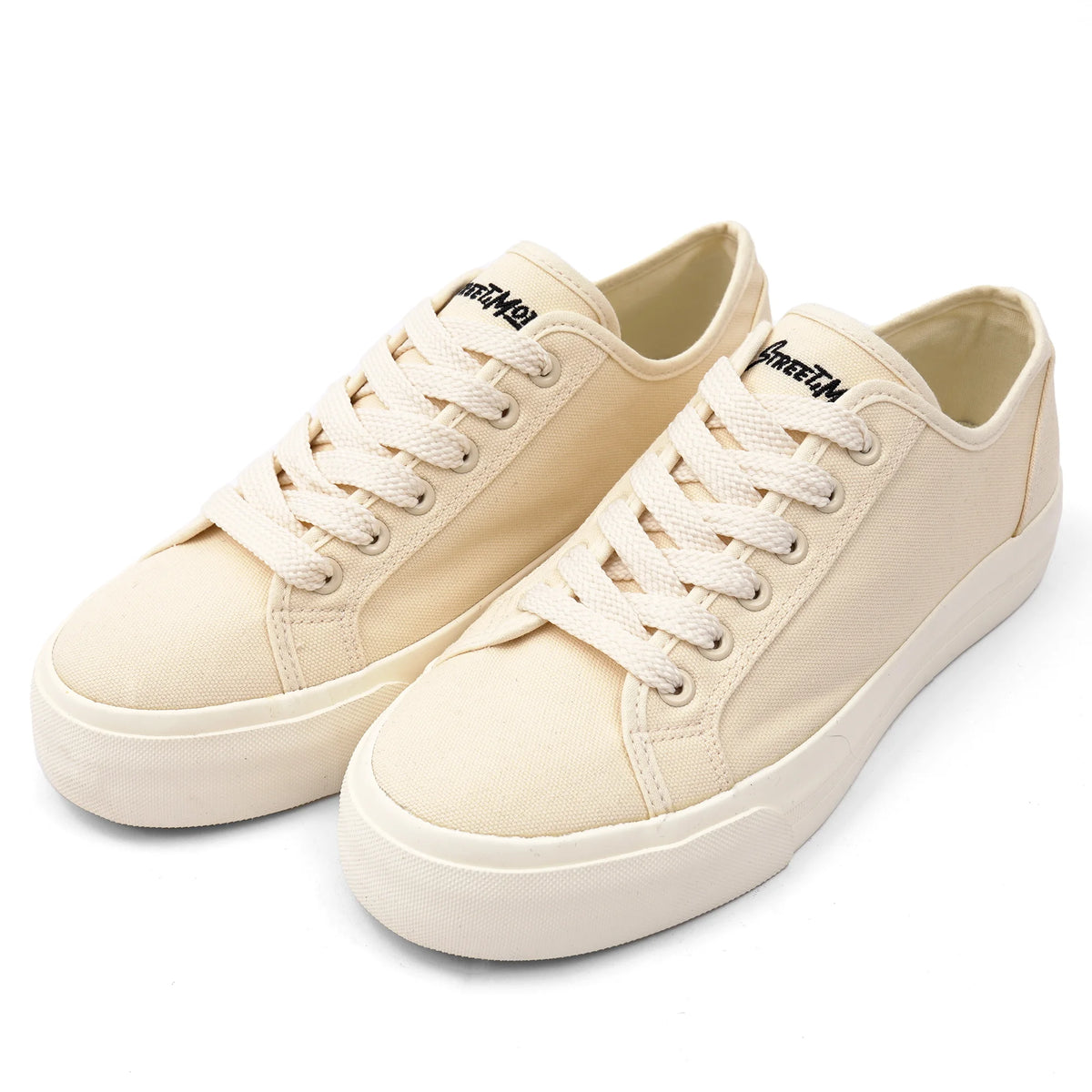 Light Khaki Canvas Shoes for Men Image