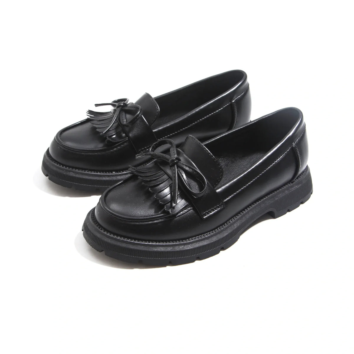 Black Casual Moccasins For Girls Image