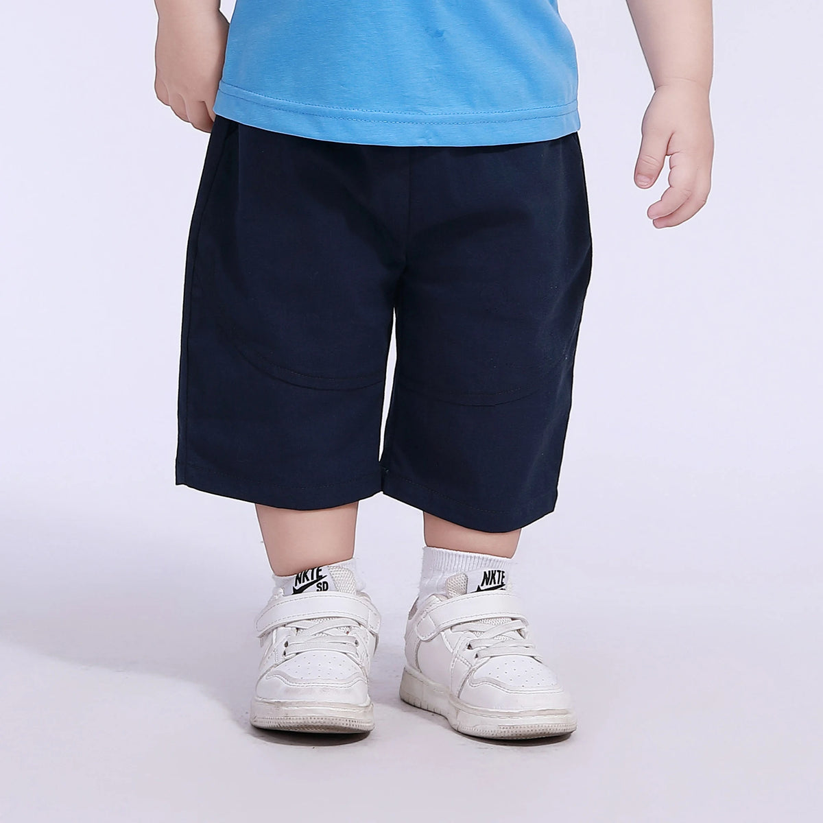 Dark Blue Plain Pants for Baby Boy Image