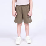 Army Green Printed Shorts for Boys Image