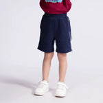 Navy Embroidery Shorts for Boys Image