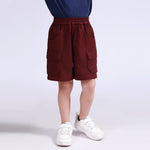 Maroon Plain Shorts for Boys Image
