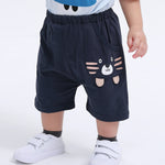 Navy Printed Street Look Shorts for Baby Boy Image