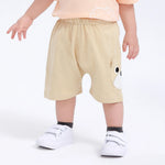 Khaki Printed Street Look Shorts for Baby Boy Image
