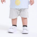 Light Gray Printed Street Look Shorts for Baby Boy Image