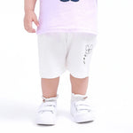 White Floral Street Look Shorts for Baby Girl Image