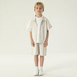 شورت كاجوال مزين بطباعة للأولاد