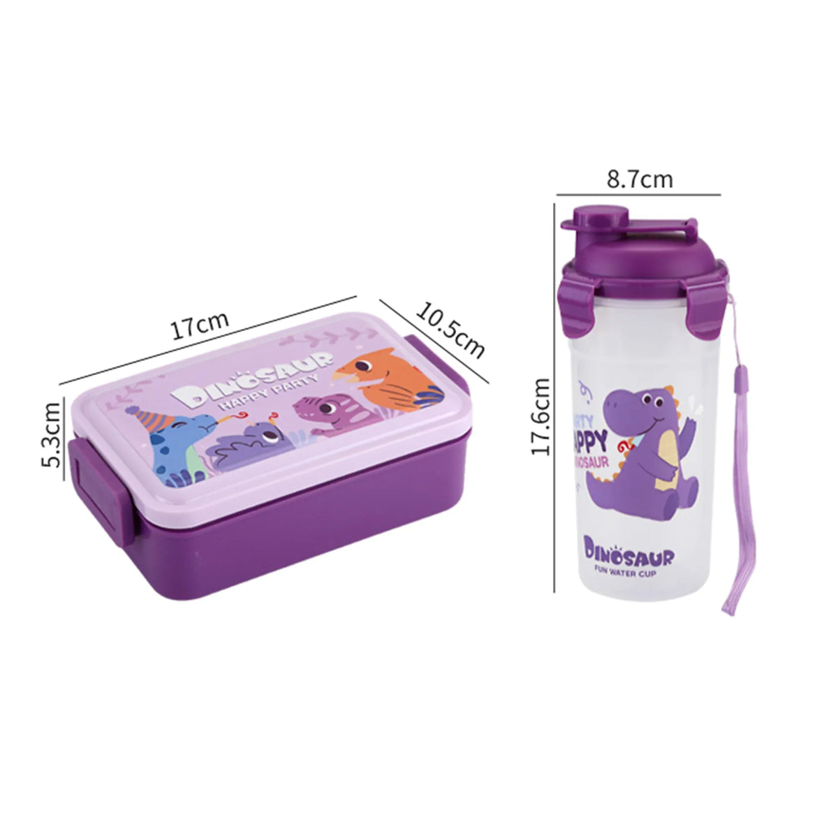 400ML Purple Single Layer Lunch Box+Water Cup Image